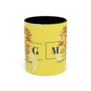 Floral Coffee Mug, Flowers Design, Tea Cup, Spring Gift, Ceramic Drinkware, Botanical Kitchen Decor