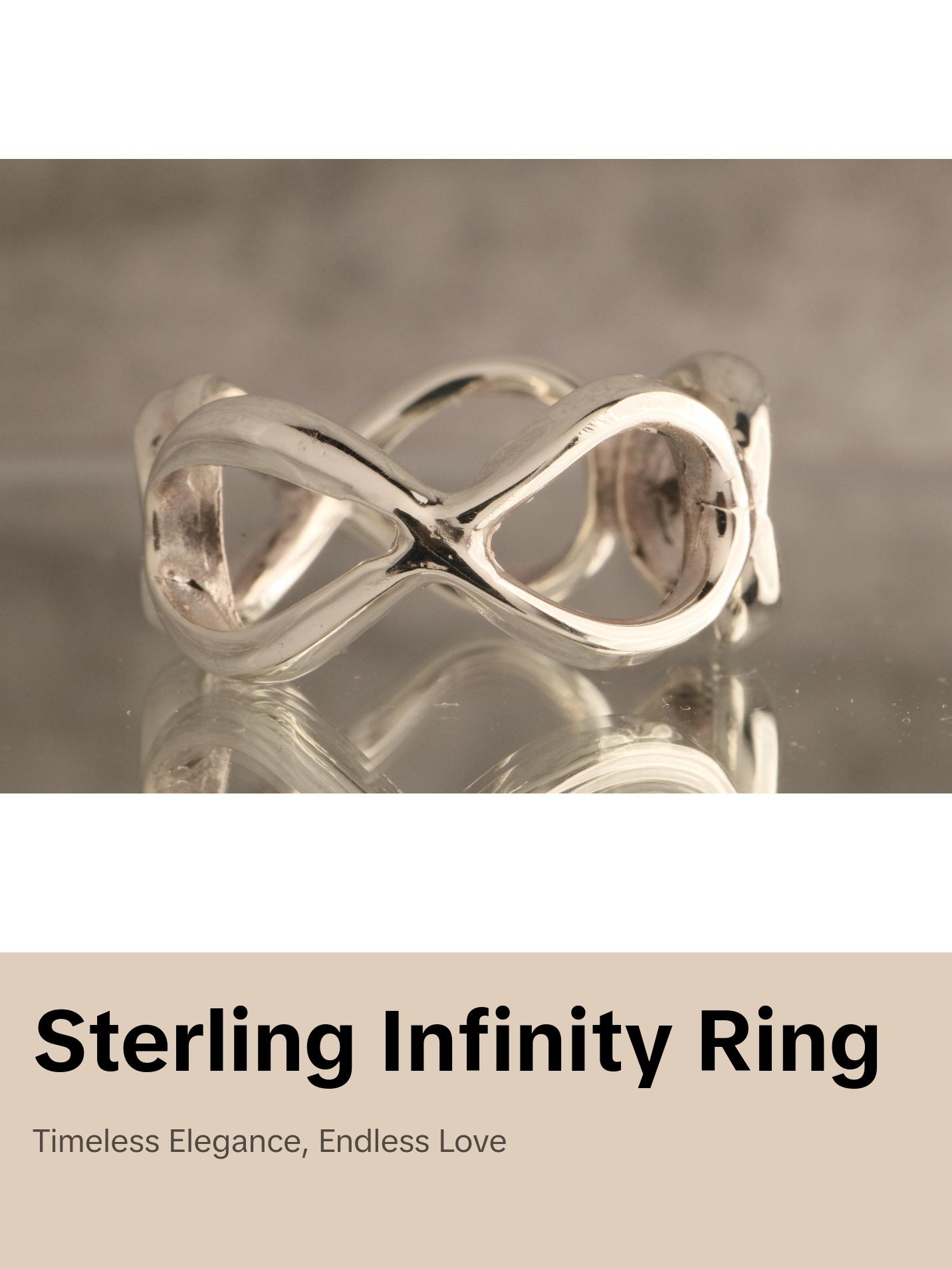 Infinito Ligero – Over 6 Grams  Of 925 Sterling Silver Infinity Ring
