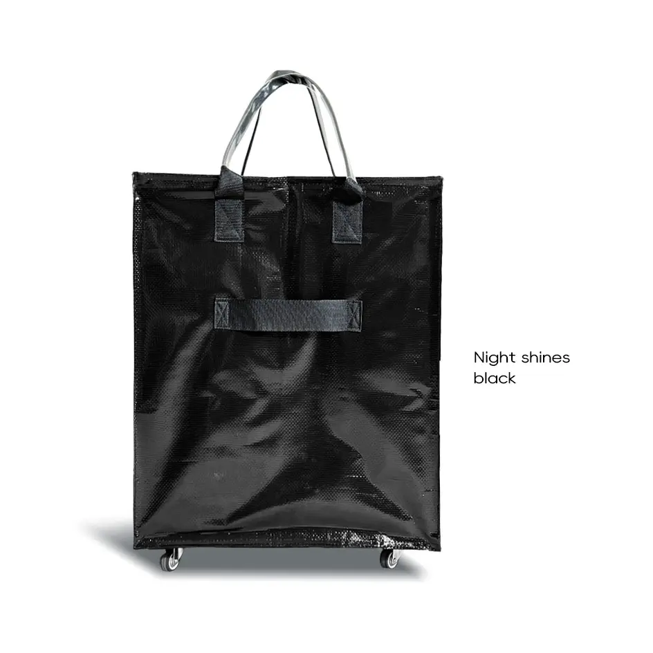Black trolley bags with large capacity for moving, Christmas and Halloween gifts, camper vans, suitcases, quarrelling, large capacity waterproof fabric trolley bags with wheels, Hoken, large capacity, high quality