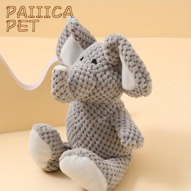 indestructible dog toy dog toys Baby Elephant Plushies Dolls Stuffed Plush Dog Chew Toy Durable Squeaky Pet Pick Up Interactive for Puppy Teething Best Birthday Gift
