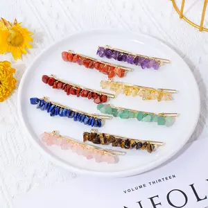 Hair Clip Natural Healing Crystal Gorgeous Stone Gemstone Jewelry Energy Love Girlfriend Boyfriend Souvenir Valentine Father Mother    Anniversary New Year Christmas Halloween Birthday Gift