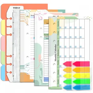 7-Piece A6 Budget Binder Refill Set, 87 Pages for Weekly & Monthly Budgeting, Cash Wallet Manager for Effective Financial Planning