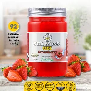 Strawberry Sea Moss Gel | Organic Dietary Supplement | Natural Vitamins | Health & Fitness Superfood