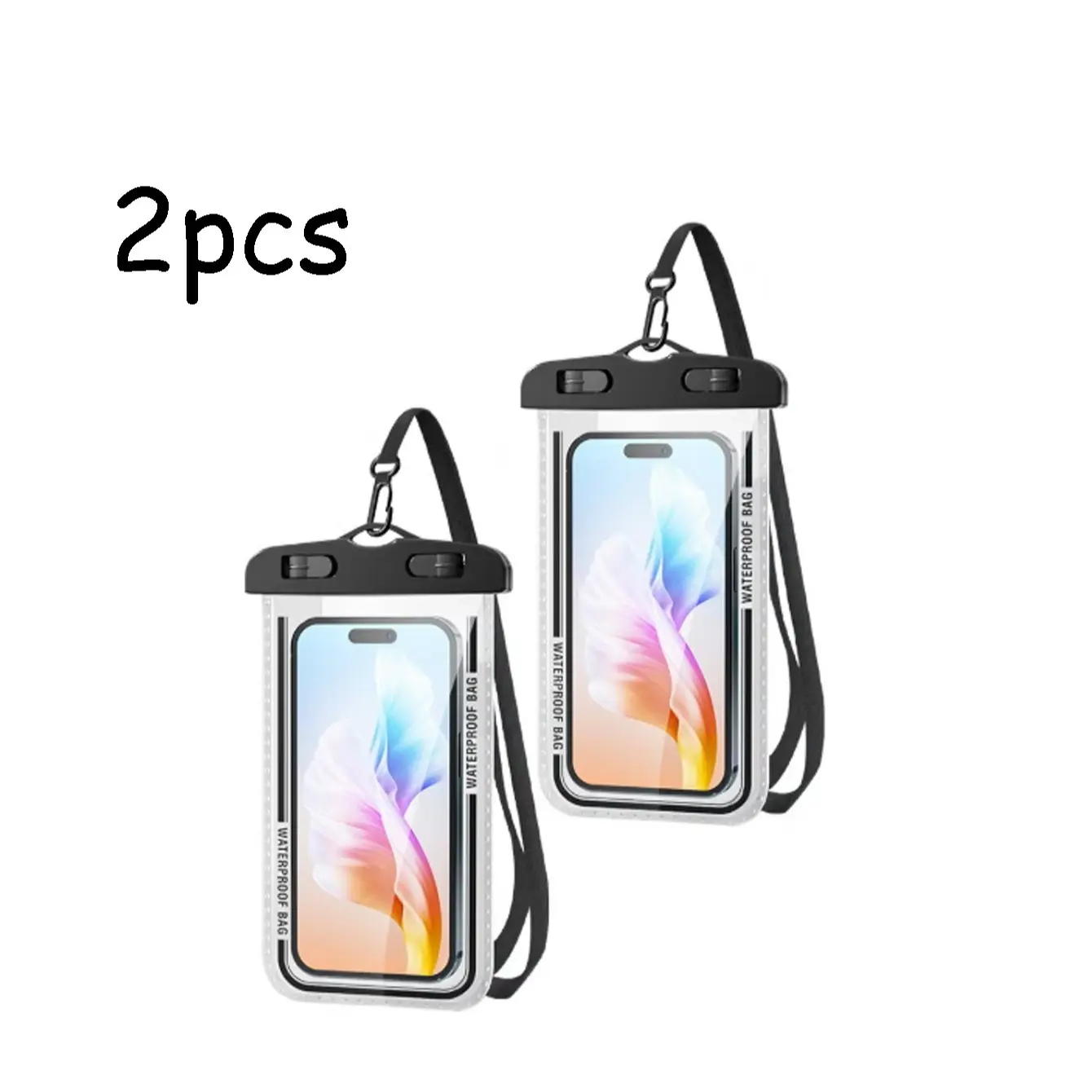 2pcs Waterproof Dive Phone Bag, Touchscreen Seal, Floatable, Dust-Proof, Shock-Resistant, Ideal for Swimming, Underwater Photography, Travel