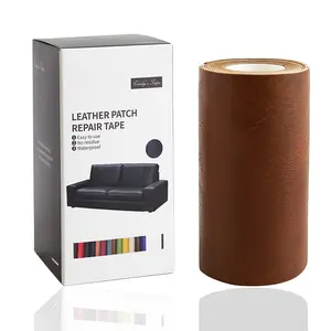 Leather Repair Tape kit Patch Heavy Duty, Retro Tan 4 x 60inch Self Adhesive Patch for Couch,Sofa,Car Seat,Furniture, Drivers Seat,Computer Chair First Aid Vinyl Repair kit