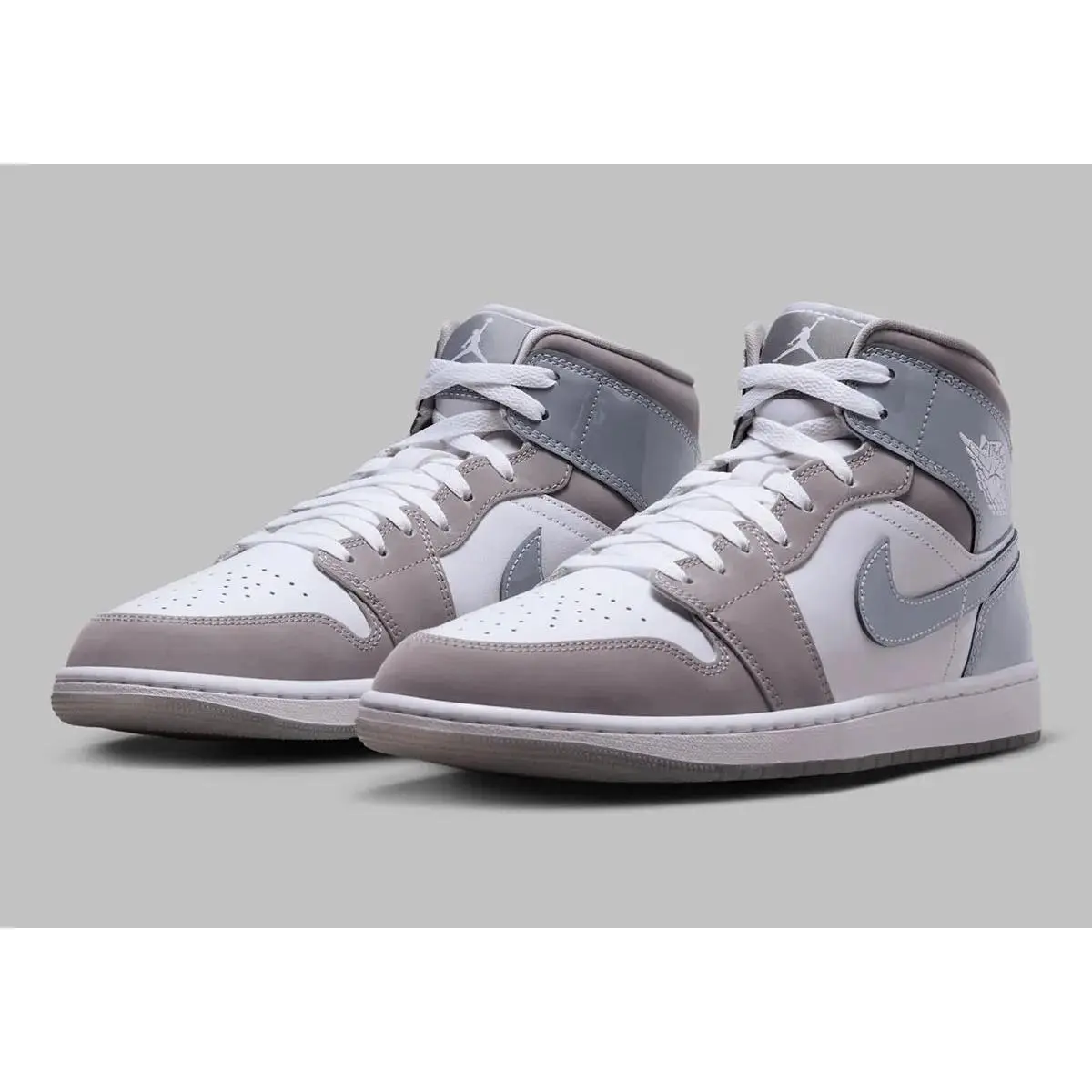 Men's Air Jordan 1 Mid White Medium Grey Cool Grey HF3216-100 Men's Air Jordan 1 Mid White Medium Grey Cool Grey HF3216-100