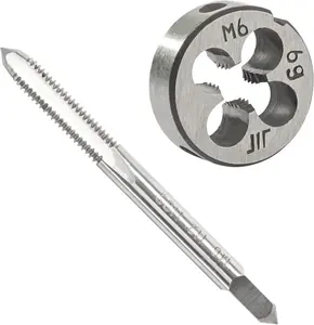 M6 x 1.0 Metric Tap and  Set, M6 X 1.0mm HSS Machine Thread Tap and M6 X 1mm Alloy Tool Steel Round Thread  Right Hand