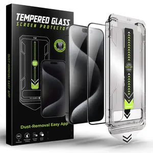 Magic Screen Protector Tempered Glass for iPhone 16, Auto Dust Removal, Bubble-Free, Full Coverage, Anti-Scratch Accessories Crystal