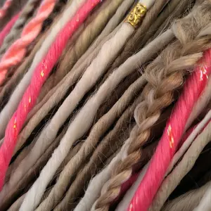 Barbie Dreadlock Extensions - Assorted Colors, Soft Ribbed Design, Ideal for Beach and Casual Outings
