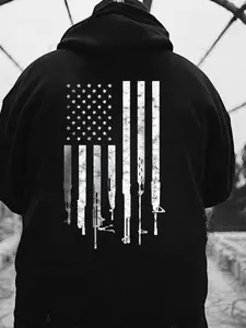 Tactical Flag Hoodie & T Shirt – Distressed American Flag with Rifles – Renolab Streetwear