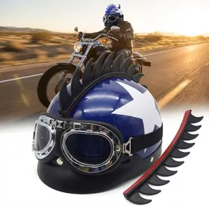 Motorcycle Helmet Stickers: Rubber Sawtooth Decals, Customization Kit, Personalize Your Helmet with Easy Apply Vinyl Graphics and 3D Emblems for Bike Rider Gear Upgrade