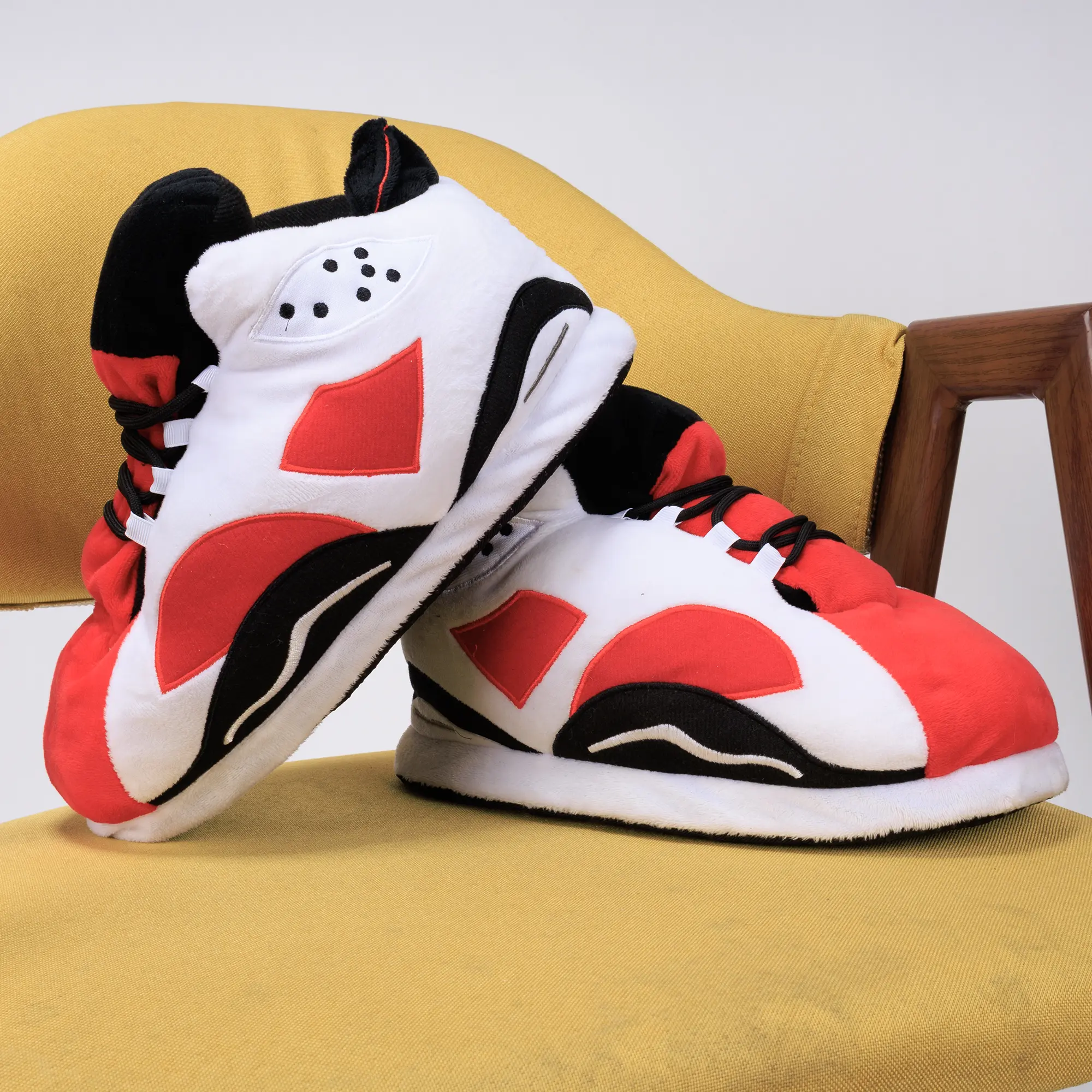 Unisex Sneaker Slippers Black Red White Comfort. One size. Amazon.com | SoleSlip Sneaker Slippers Comfy and Trendy for  main image 3