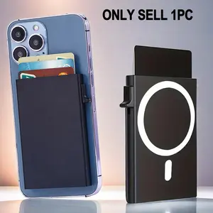 Magnetic Aluminum Card Holder, Automatic Pop-Up Card Case, RFID Blocking, Phone Accessories, Secure and Convenient Storage Solution，Credit Card Holder