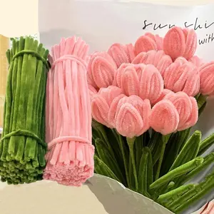 Chenille Stems 30cm Pipe Cleaners Craft Supplies DIY Kids Plush Educational ToyArt Handmade Flower Making Supplies