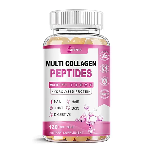 Multi Collagen Peptides 2000mg for Women, Hydrolyzed Collagen Supplement Type I, II, III, V & X with Hyaluronic Acid, Biotin & Vitamin C for Skin, Hair, Nails & Joint Support, 120 Capsules