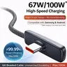 90° No Hand Block Wired USB Type-C Braided Cord, 240W 5A/6A Fast Charging PD PPS, 100W/67W/45W Right Angle Cable for iPhone 15/16/17 Pro Max, Samsung Android Devices