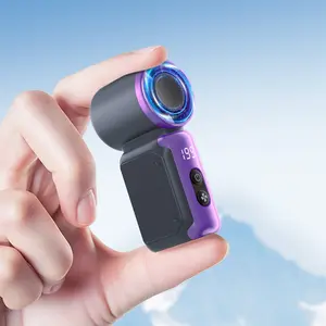 Mini Multipurpose USB Powered Handheld Fan, Powerful Turbo Portable Speed Adjustable Fan with Speed Levels 1–199, 18,000 RPM High-Speed Motor, 3–13 h Max Cooling Time, 3600mAh Rechargeable Battery, Pocket Personal Travel Gadget for Women and Men