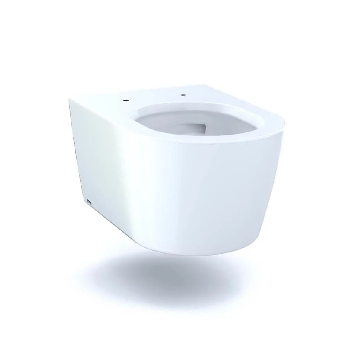 212 MAIN Wall-Hung Toilet Bowl - Modern Skirted Design, Contemporary D-Shape, Dual Flush (0.9 & 1.28 GPF), Universal Height, Cefiontect Coating, Cotton White, CT447CFG-01 RP Model