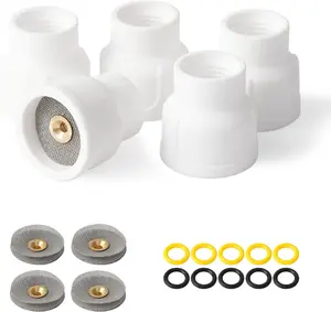 #12 Ceramic (5-Pack) White TIG  Cups with 3/32" Diffuser
