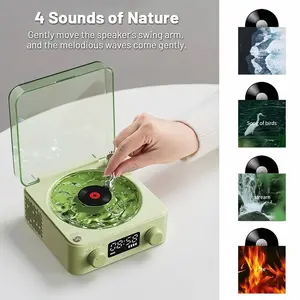 Bluetooth Music Player with Projection,Portable Four Modes Wireless Vintage Vinyl Record Player,Anniversary Gift for boyfriend and girlfriend