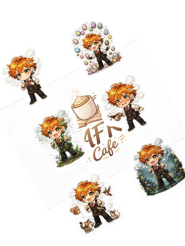 AFK Cafe | Sebastian Steam Sticker Sheet ♨️☕