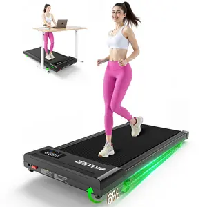 【Low- noise Brushless  Motor】2026 New Fresh Appearance AKLUER Walking Pad Under Desk Treadmill with 6% Incline Walking Jogging Machine for Home and Office, 2 in 1 Desk Walking Treadmill with Incline