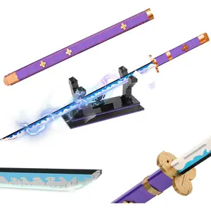 Anime Zoro Enma Sword Building Block Set - 936-Piece Glow-in-the-Dark Model with ABS Material & Display Stand, Collectible DIY Toy for Teens & Adults