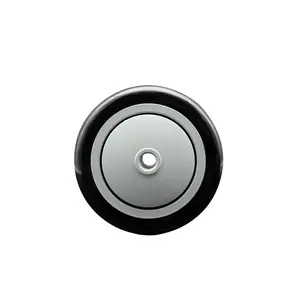 Service Caster GRA-SCC-PPUB414-BLK Replacement Wheel for Grainger Wheel 26Y356 - 4 in. Black Polyurethane Wheel with Precision Ball Bearing - 0.37 in. Bore - Fits Shopping Carts & Platform Trucks