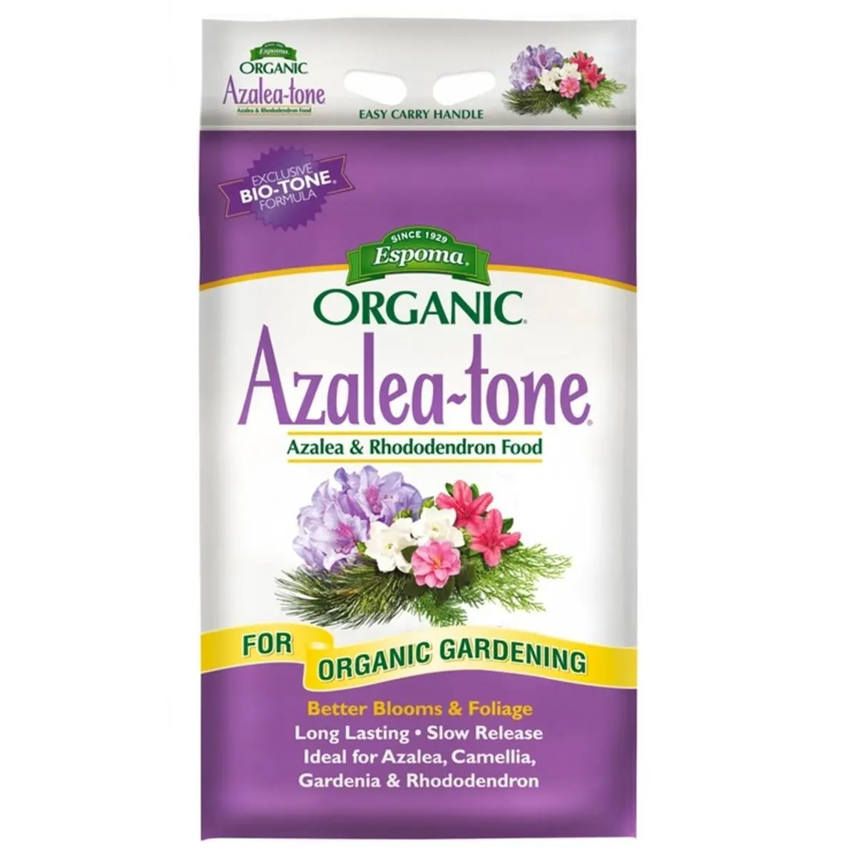 Espoma Organic Azalea-Tone Garden Fertilizer, 18 lbs, for Azalea & Rhododendron Flowers, Slow Release