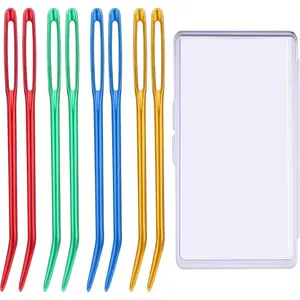 Yarn ,Weaving  Tapestry  Bent  for Crochet Large Eye Darning  with Storage Box for Knitting Crochet(Random Color)