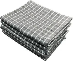 Knit Knation Kitchen Towels 18×28 Inch Set of 6 | 100% Cotton Highly Absorbent Tea Dish Towels for Kitchen | Premium Quality Ultra Soft Bar & Hand/Tea Towels Washable Reusable Water Absorbent Kitchen - Orange/Charcoal/Green