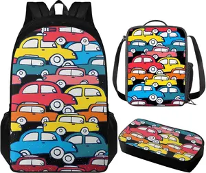 3 Piece Frog Loveliness Toddler Backpack and Lunch Box Set Girls 2-4 Cute School Bags for Boys Junior Schoolbag for Primary School Heavy Duty Backpack Kids 3Pcs Set Elementary