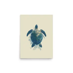 Turtle Wall Art – Sea Turtle Poster Print | Minimalist Ocean Animal Decor | Coastal Nature Wall Art | American Made | Artistic Decoration