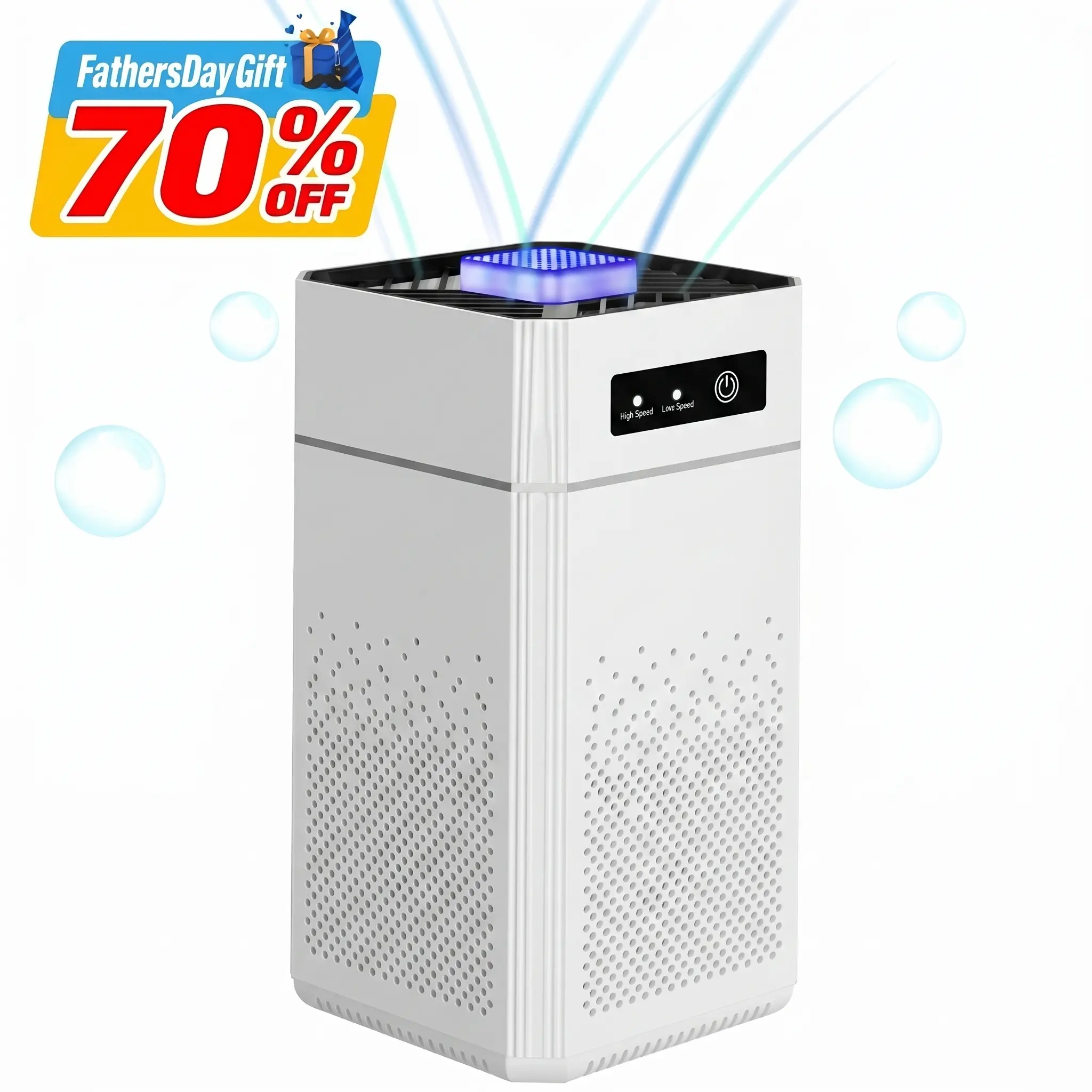 【FathersDaygift】Home HEPA Air Purifier Large Room Cleaner for Allergies Smoke Dust Odor, quiet and portable air purifier, Suitable for offices, bedrooms, and kitchens