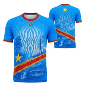 DR Congo Shirt, DRC Flag Tee, Congolese Heritage Africa Soccer Jersey Gift for Men Z2Z