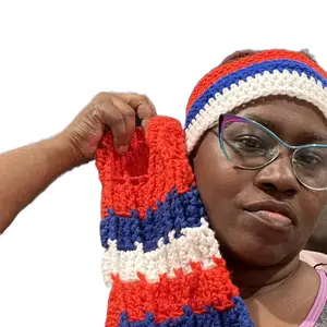 Leg warmer and ear warmer set