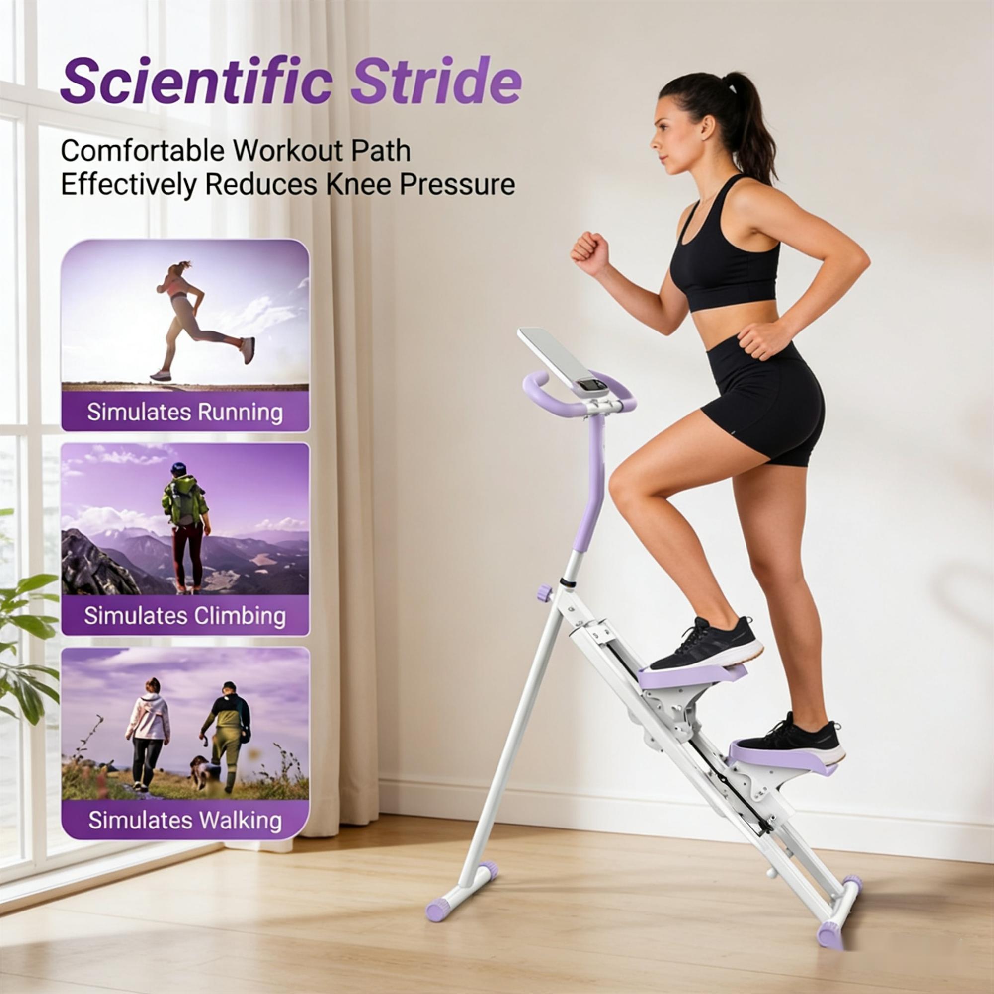 Foldable Vertical Climber 330LBS Home Stepper Machine Silent Hydraulic Exercise Equipment for Full Body Workout Foldable Vertical Climber 330LBS Home Stepper Machine Silent Hydraulic Exercise Equipment for Full Body Workout