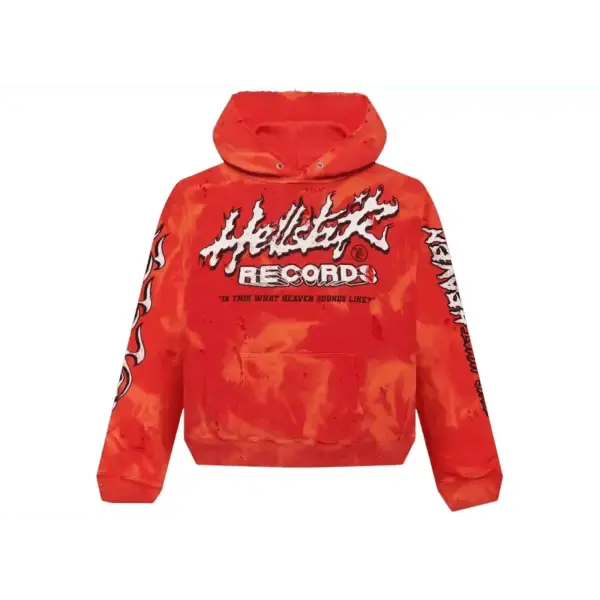 Hellstar records lava hoodie - streetwear style