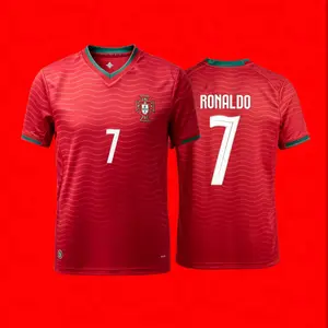 2026 Portugal Home Red 7# Cristiano Ronaldo Short Sleeve Soccer Jersey Fans Version Breathable