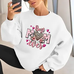 Best Mom Ever Letter & Floral Heart Pattern Iron-on Heat Transfer Sticker, 3 Counts/set Washable DIY Clothing Decals, Decorative Decals for T-shirts, Jeans, Masks & Backpacks