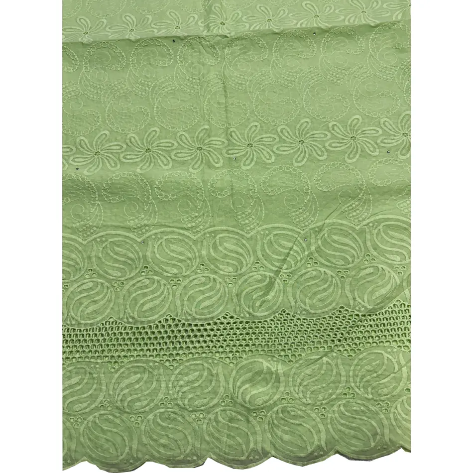 Swiss Voile Cotton Lace, 5yd Mint Green Fabric with Shimmering Tiny Stones for Wedding Dressmaking, Women's Clothes