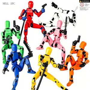 Action Doll Toy, 1-Count 3D Trend Toy ModelSet, Articulating Figures, Action Figurine,Multi-Jointed Movable DIY Assembled DigitalMan Figure, Realistic Desktop DecorationOrnament