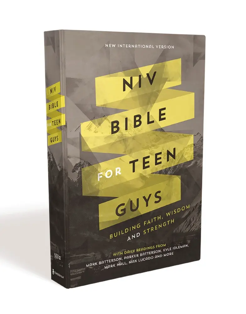 Used NIV Hardcover Bible for Teen Guys (13-18) - Zondervan English Educational Book with Mark Hall Content, Daily Readings, Book Introductions, Character Profiles, Faith Growth Tools, 8.5-Point Type, 2.54 lbs, Verse-Finding Concordance