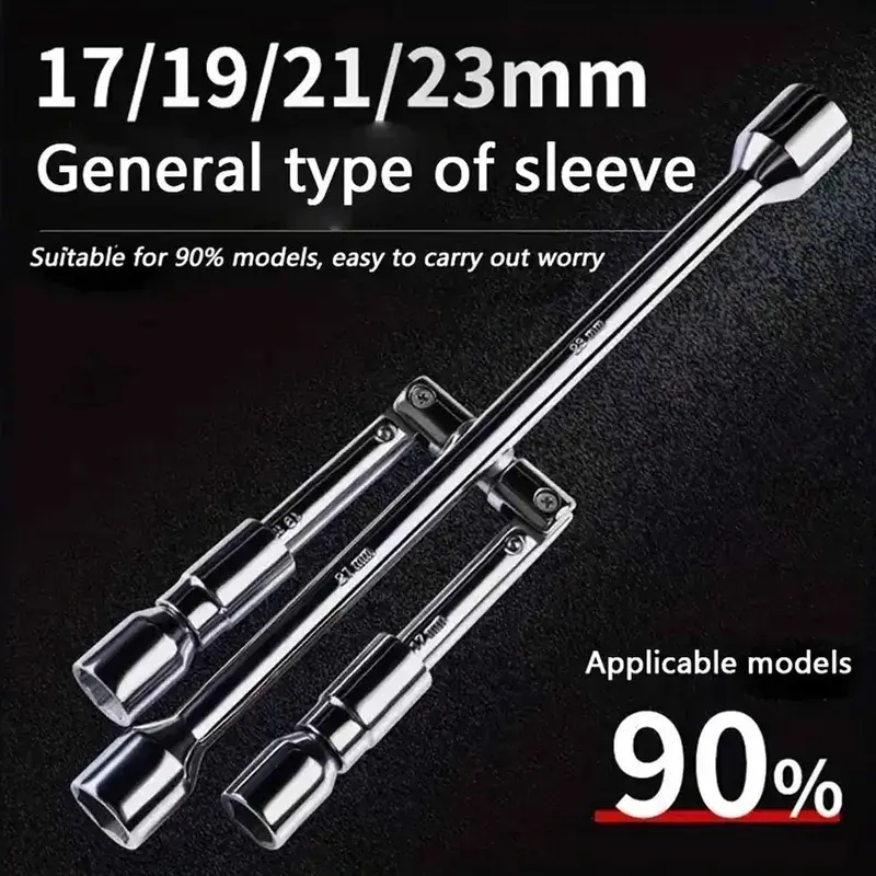 Car Repair Wheel Nut Socket Folding Cross Wrench Spanner Hand Tool Car Repair Tyre Remover Mounting 17 19 21 23mm Hex Socket