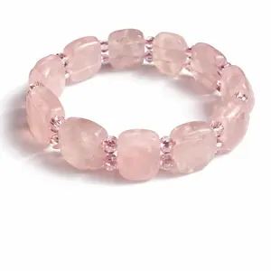 Rose Quartz Statement Stretch Bracelet