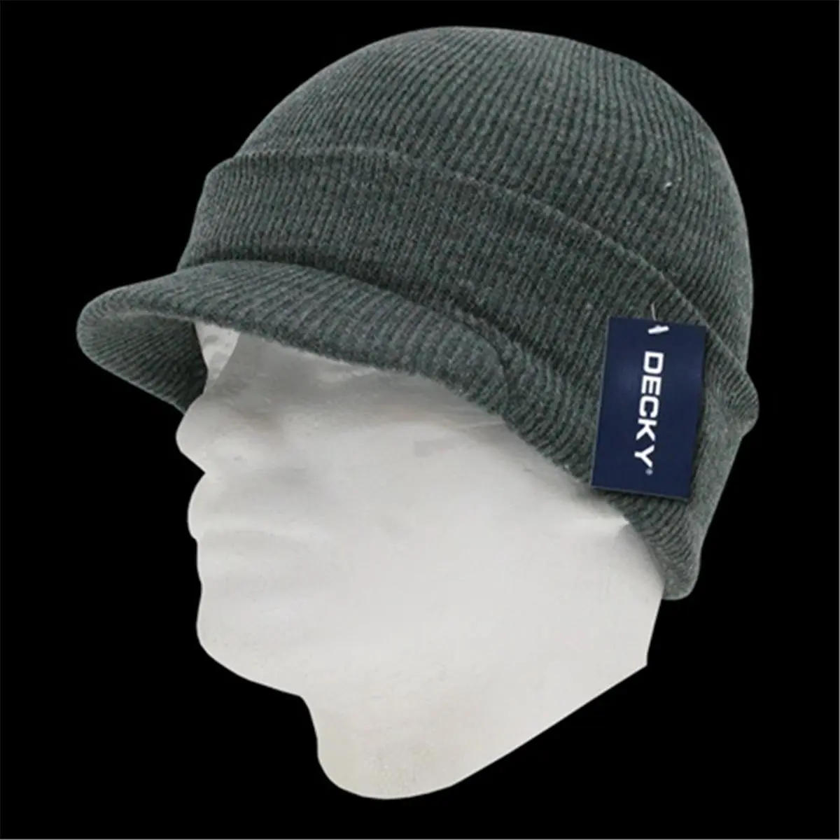 212 MAIN Decky Jeep Cap - Heather Charcoal, Pre-Curled Bill, Snug Fit