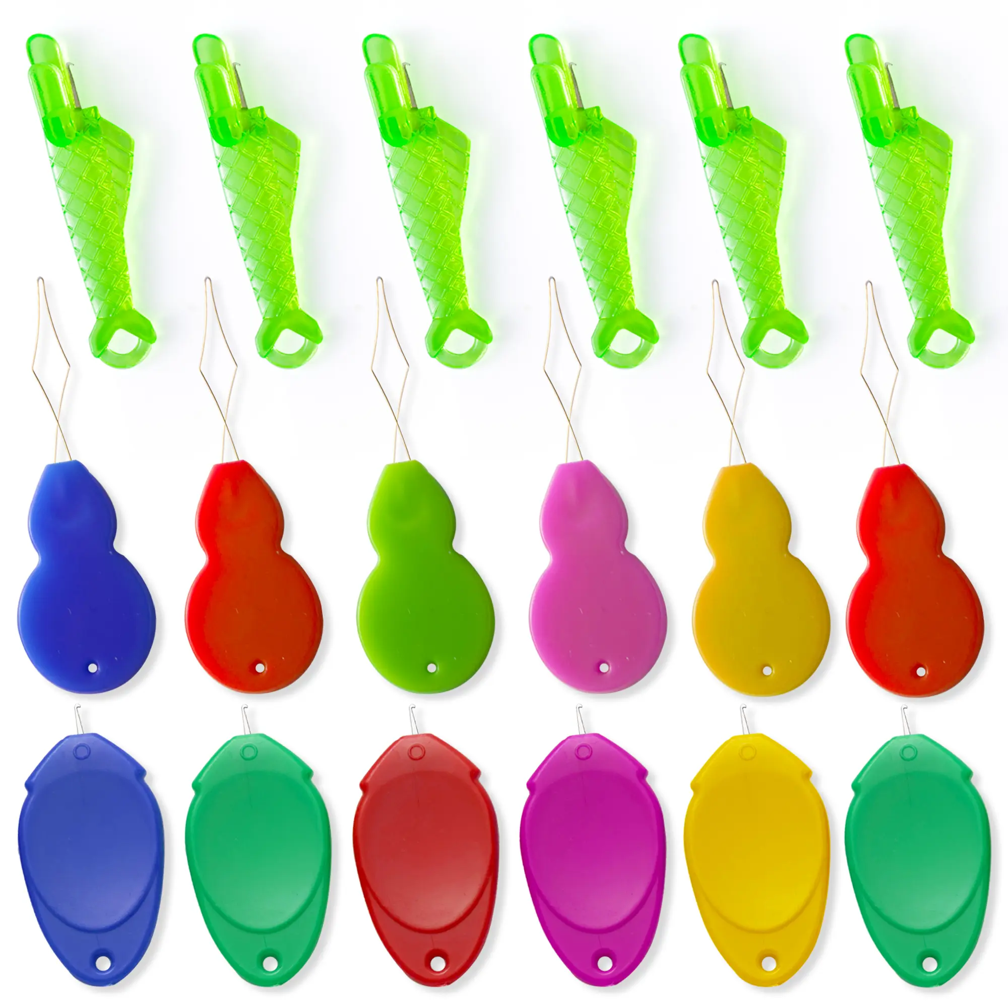 30 PCS Needle Threader for Sewing Machine,3 Type Simple Needle Threader for Hand Sewing & Embroidery Floss