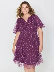 【Summer Turn-Up】BLOOMCHIC Women's 3D Floral Embroidered Mesh Midi Dress 2026 Summer Pick for Mother's Day