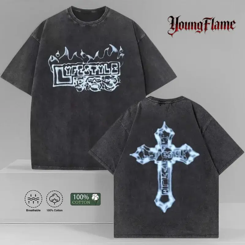 Yeat Rapper Vintage Washed Oversized Tee – Hip Hop Graphic T-Shirt Y2K Streetwear Heavyweight Unisex | Lyfestyle Merch Fan Gift | streetwear guys gifts summer outfits shirt graphic tee christian clothing everyday outdoorfun short-sleeved men