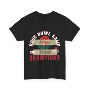 Ohio State University 2025 Rose Bowl Champions T-shirt, College Football Souvenir